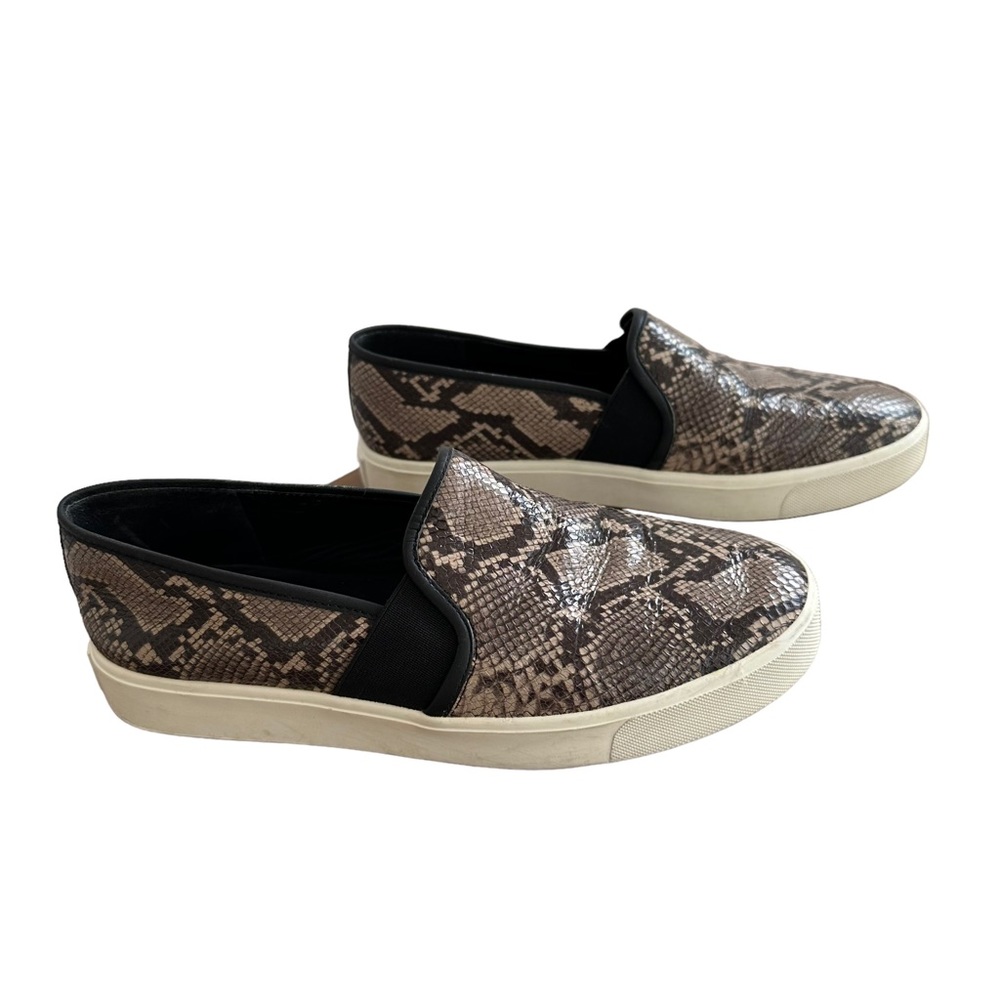 Vince Blair Leather Snake Slip On Sneaker 6.5